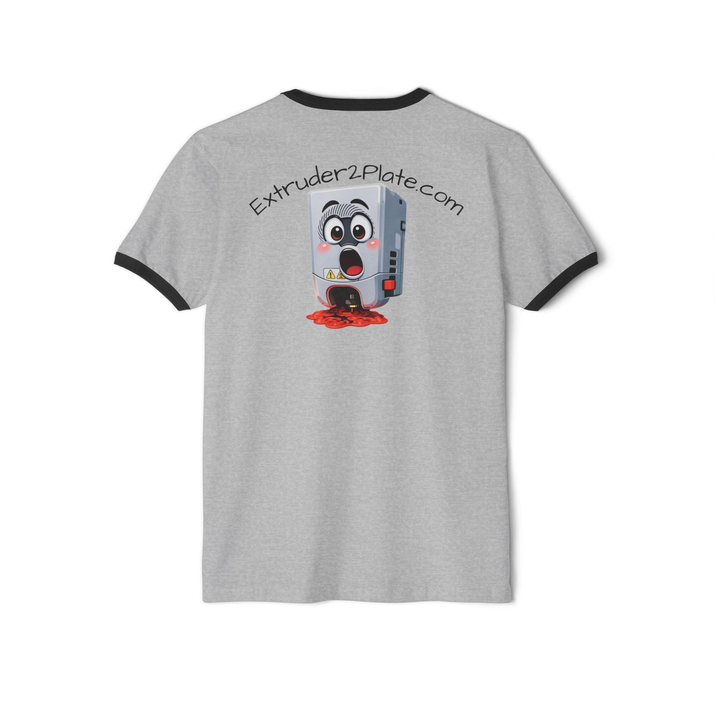 Extruder2Plate 3D Logo Ringer Tee (Extruder2Plate.com)