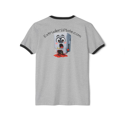 Extruder2Plate 3D Logo Ringer Tee (Extruder2Plate.com)