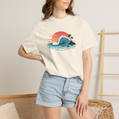 Sunset Surf Graphic T-Shirt — Tropical Wave Island Tee