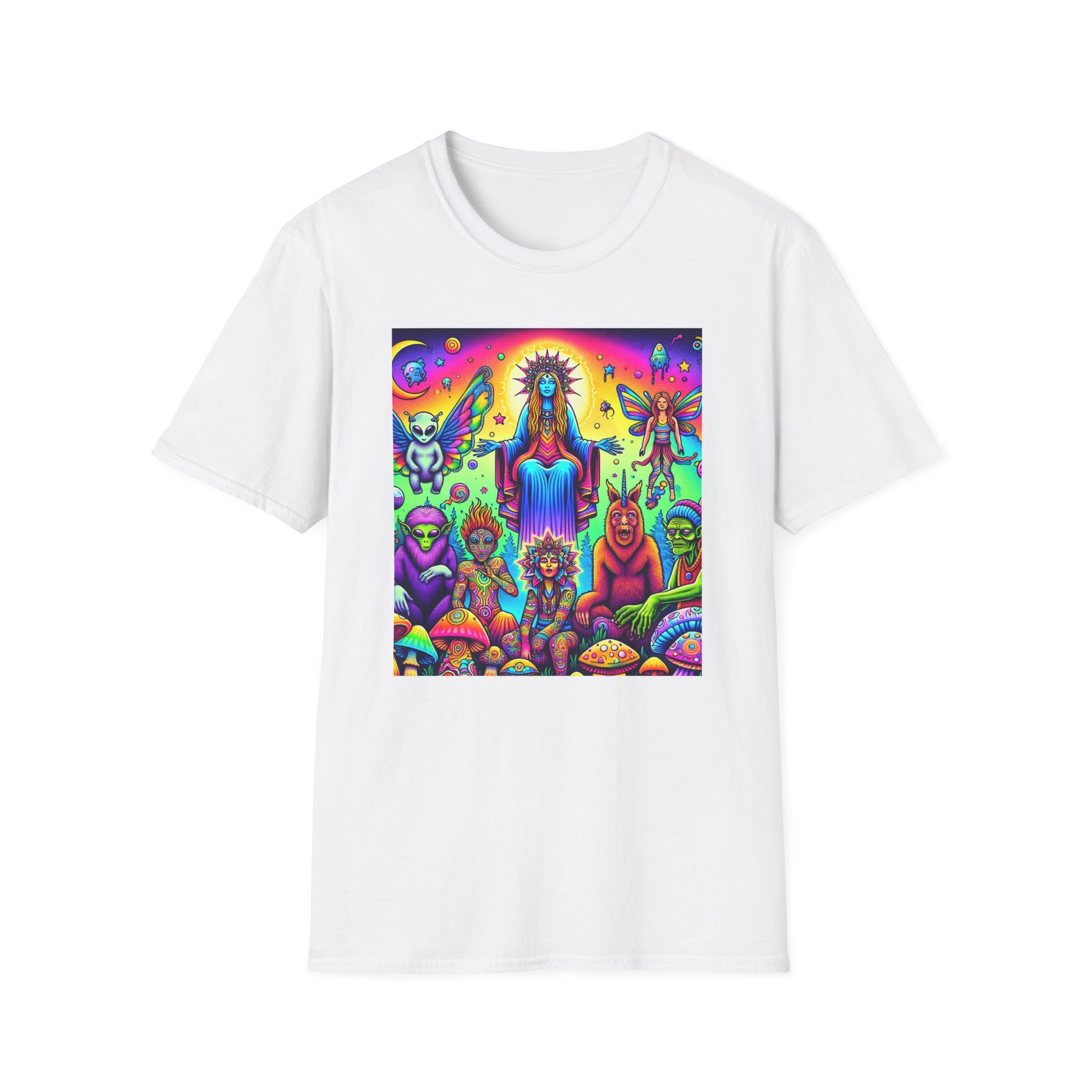 Mythical Creatures Unisex Softstyle T-Shirt - Last Supper Style - Psychonaut Swag