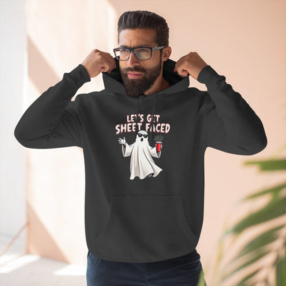 Let's Get Sheet-Faced Hoodie — Funny Ghost Halloween Pullover