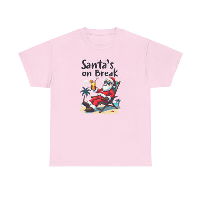 Santa's On Break T-Shirt – Funny Tropical Christmas Tee