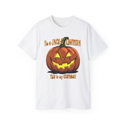 Halloween Jack-O'-Lantern Unisex Tee, Funny Costume Shirt, Spooky Festive Apparel, Halloween Party Gift, October Celebration Outfit