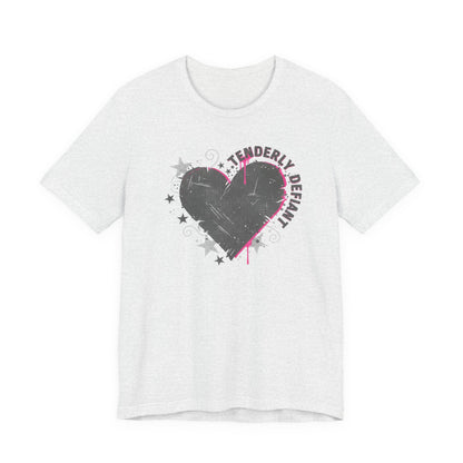 Tenderly DeFallen Heart Tee — Grunge Heart Graphic T-Shirt