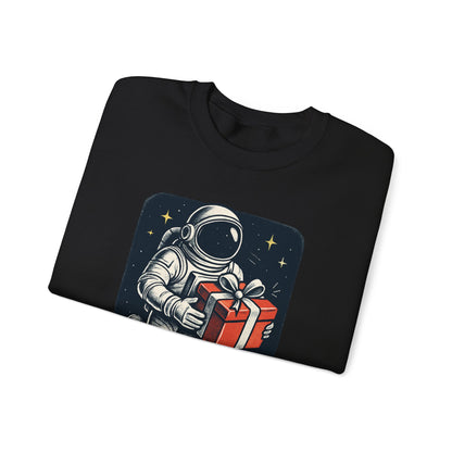 Astronaut holding Gift,  Unisex Heavy Blend™ Crewneck Sweatshirt