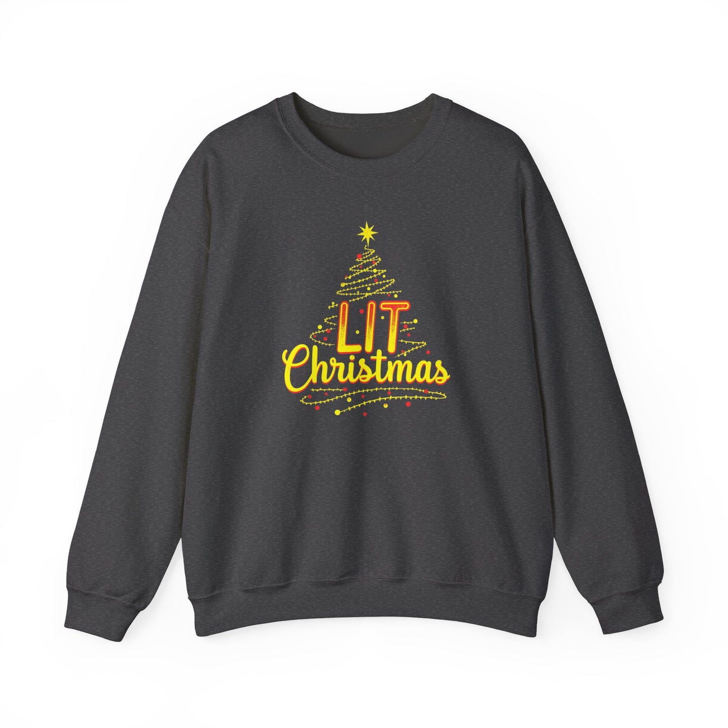 Christmas Sweatshirt - "Lit Christmas" Festive Holiday Crewneck