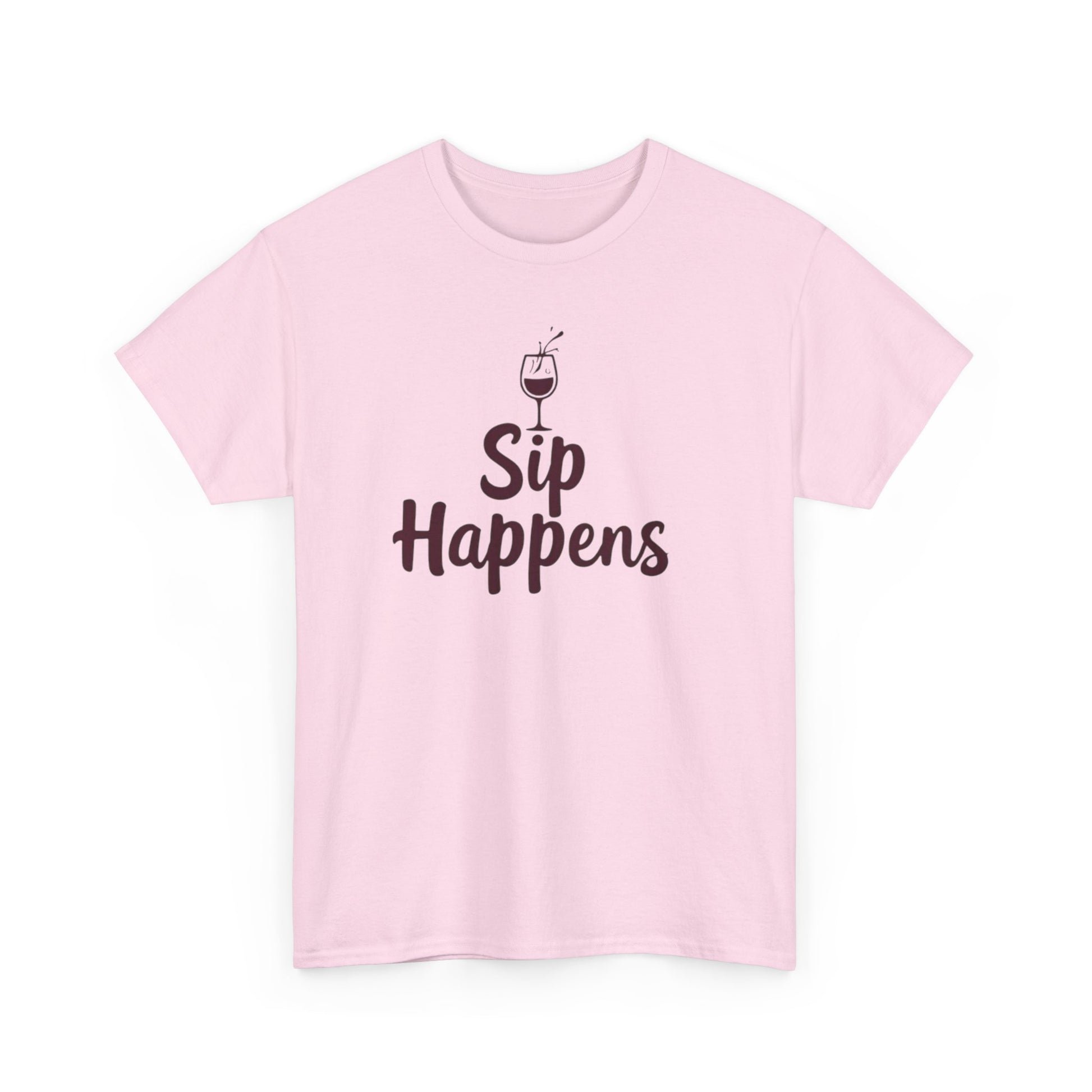 Sip Happens Unisex Heavy Cotton Tee - Funny Graphic Shirt, Casual Wear, Gift for Coffee Lovers, Everyday Comfort, Birthday Party T-Shirt - Psychonaut Swag