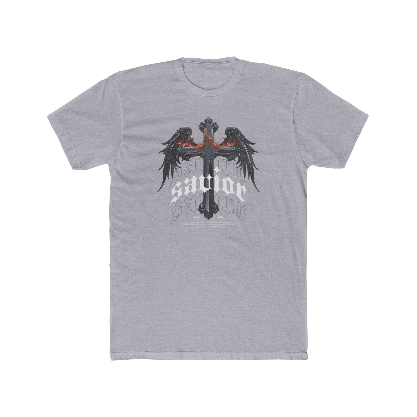 Savior Cross & Wings Graphic Tee - Gothic Christian Streetwear