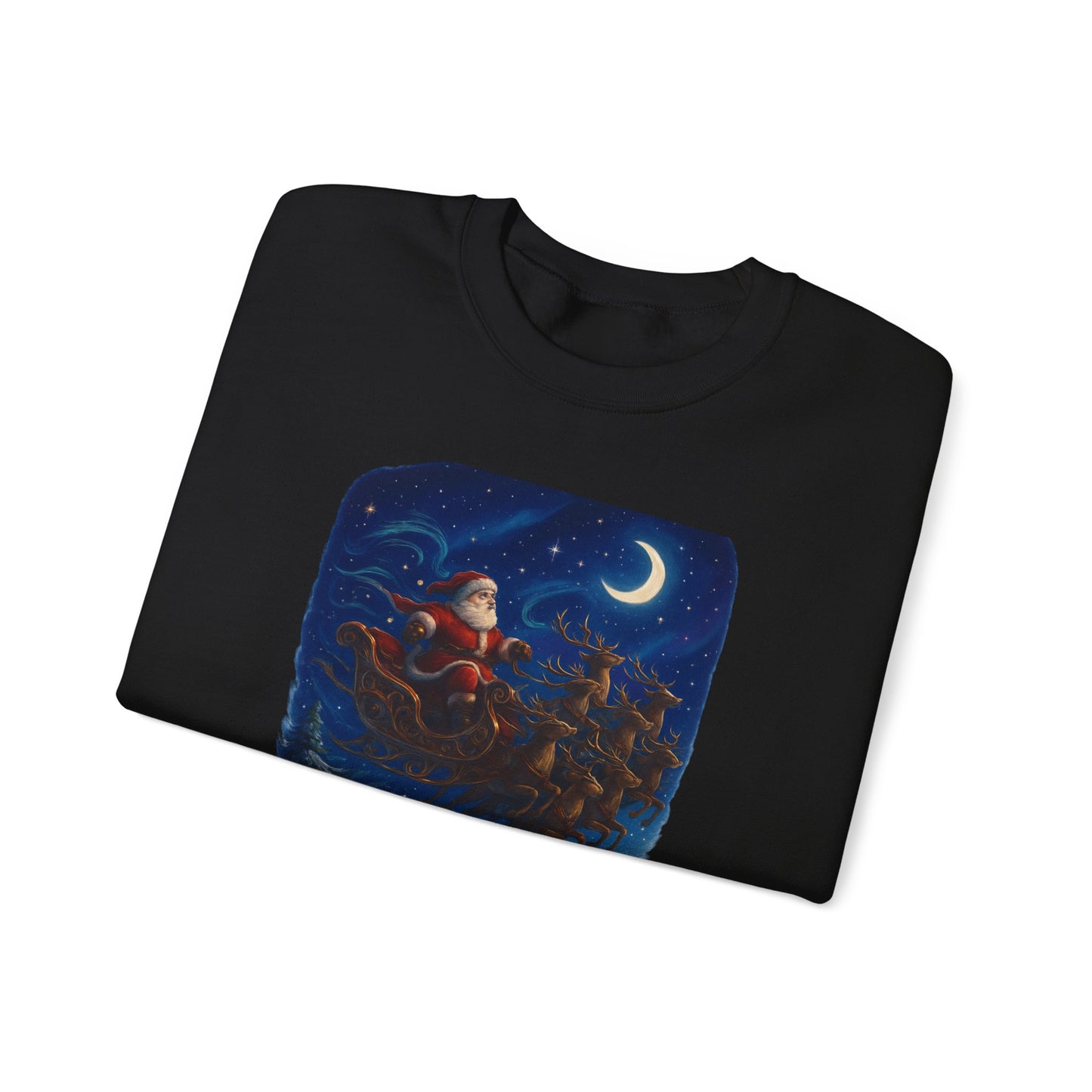 Christmas Santa Sleigh Crewneck Sweatshirt
