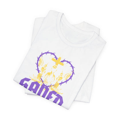 Saved by Grace T‑Shirt — Christian Faith Heart Design