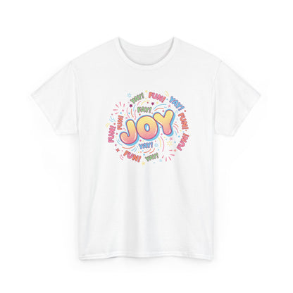 Joy Graphic Tee — Colorful Playful 'JOY' Design Casual T-Shirt