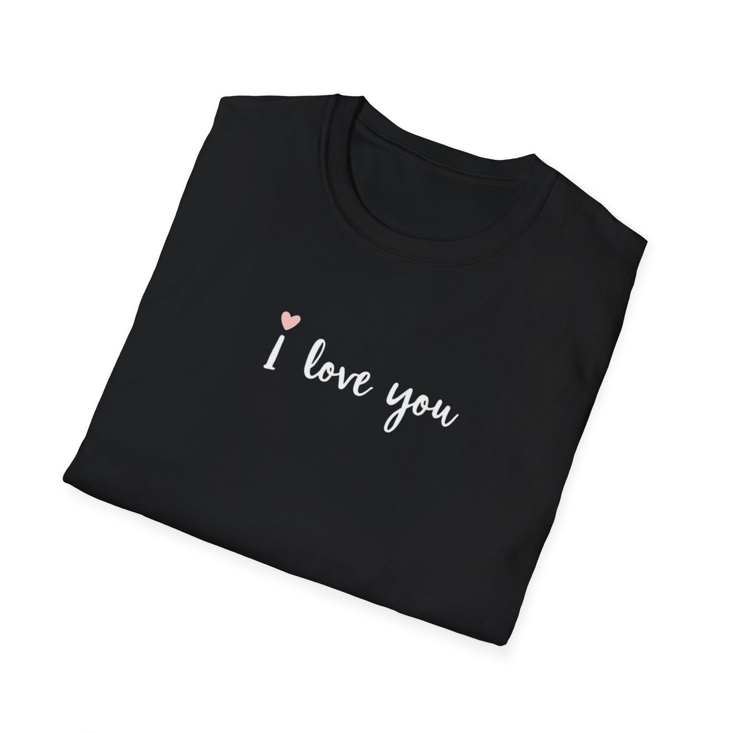 I Love You Graphic Tee — Minimal Heart Script T-Shirt