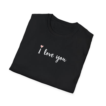 I Love You Graphic Tee — Minimal Heart Script T-Shirt