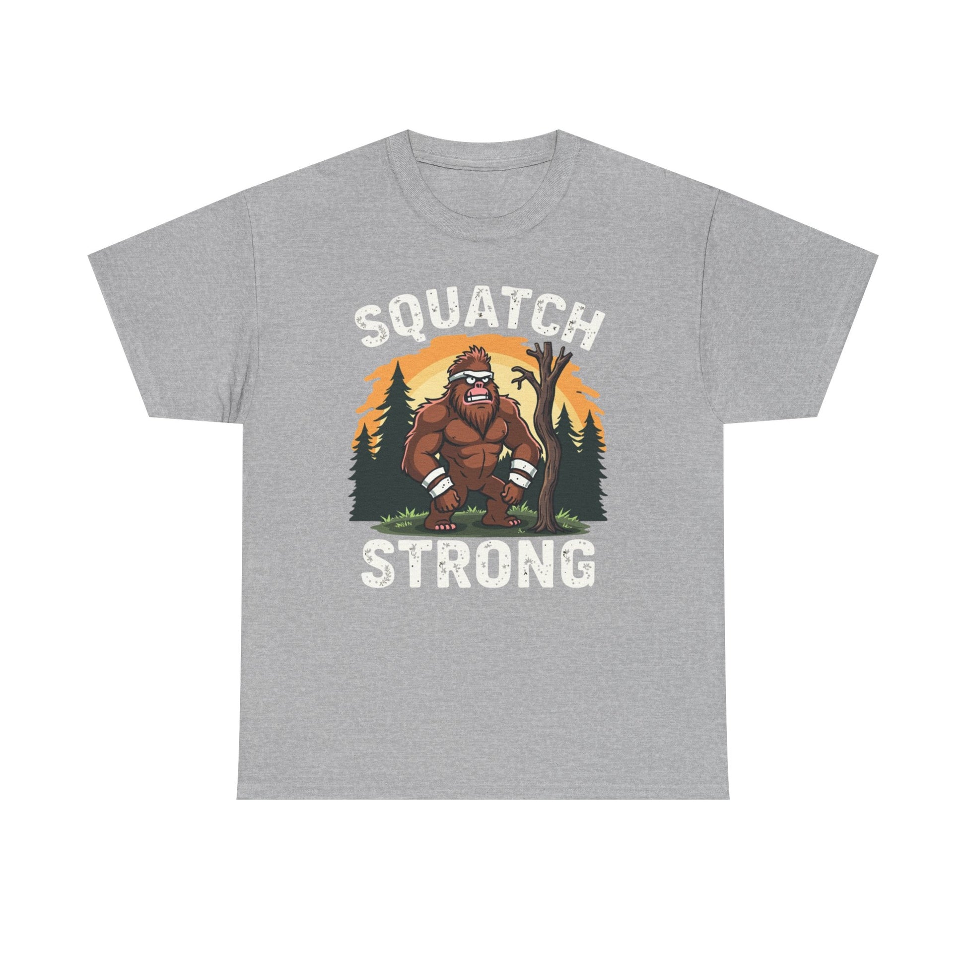 Squatch Strong Unisex Heavy Cotton Tee – Nature Graphic T-Shirt - Psychonaut Swag