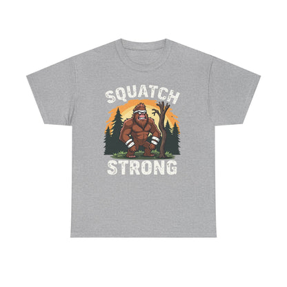 Squatch Strong Unisex Heavy Cotton Tee – Nature Graphic T-Shirt - Psychonaut Swag