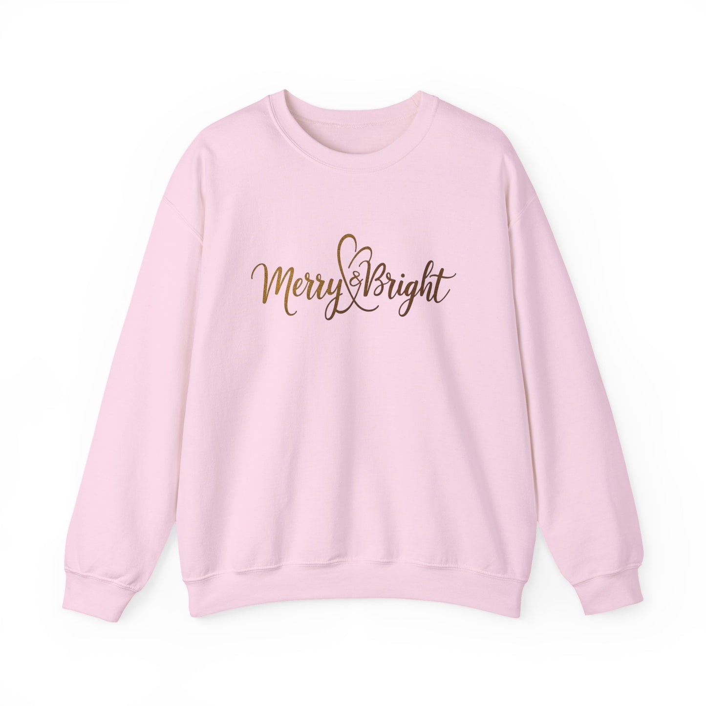 Merry & Bright Crewneck Sweatshirt – Gold Script Holiday Pullover