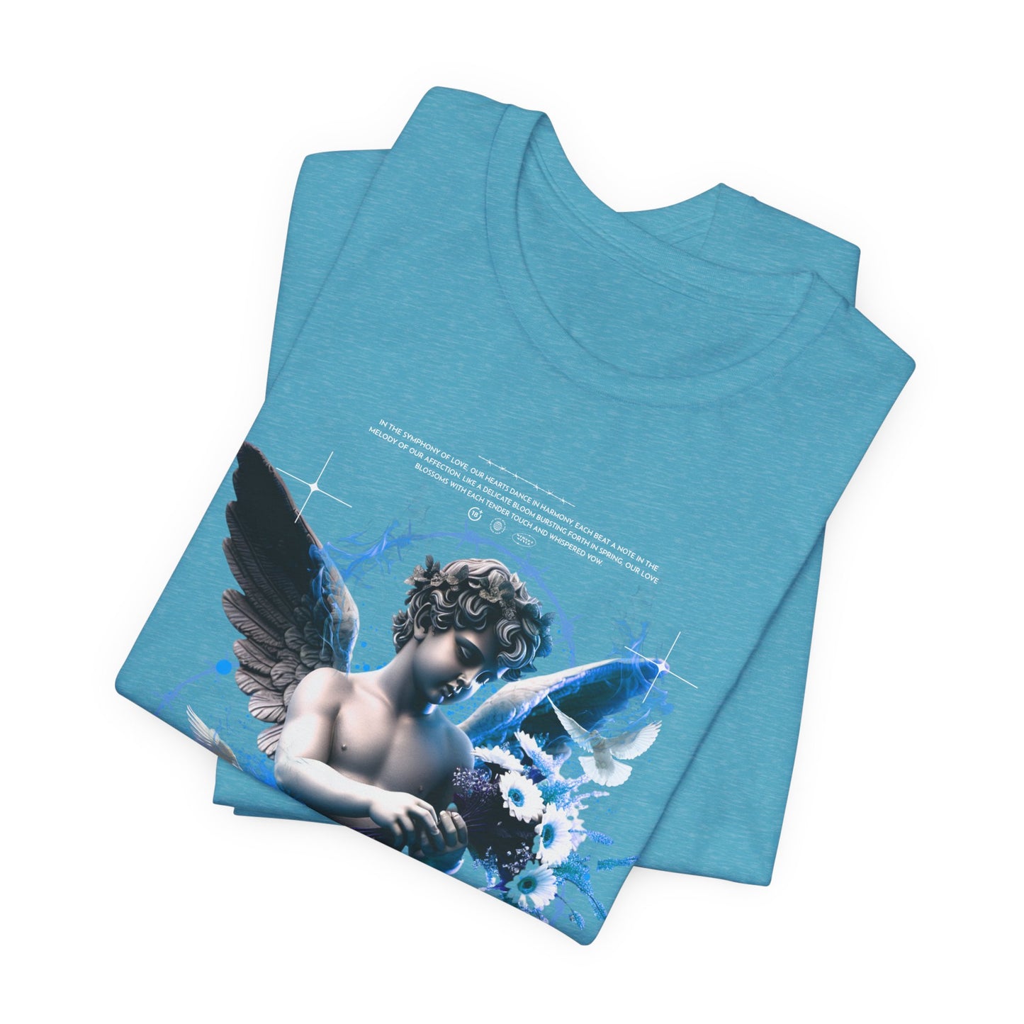 Cherub Heartbeat Graphic Tee — Vintage Angel Art T‑Shirt