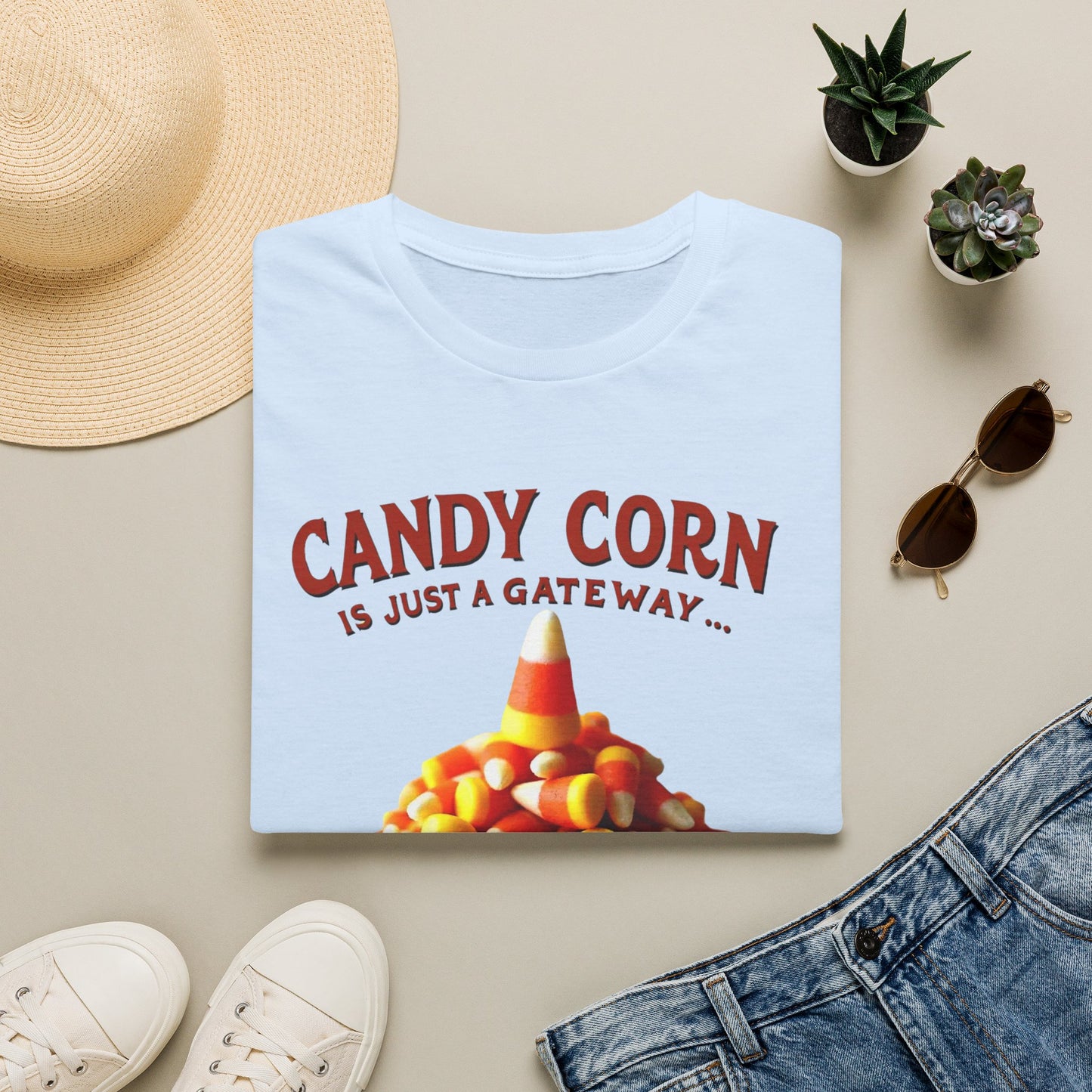 Candy Corn Is Just a Gateway T-Shirt — Funny Halloween Candy Tee