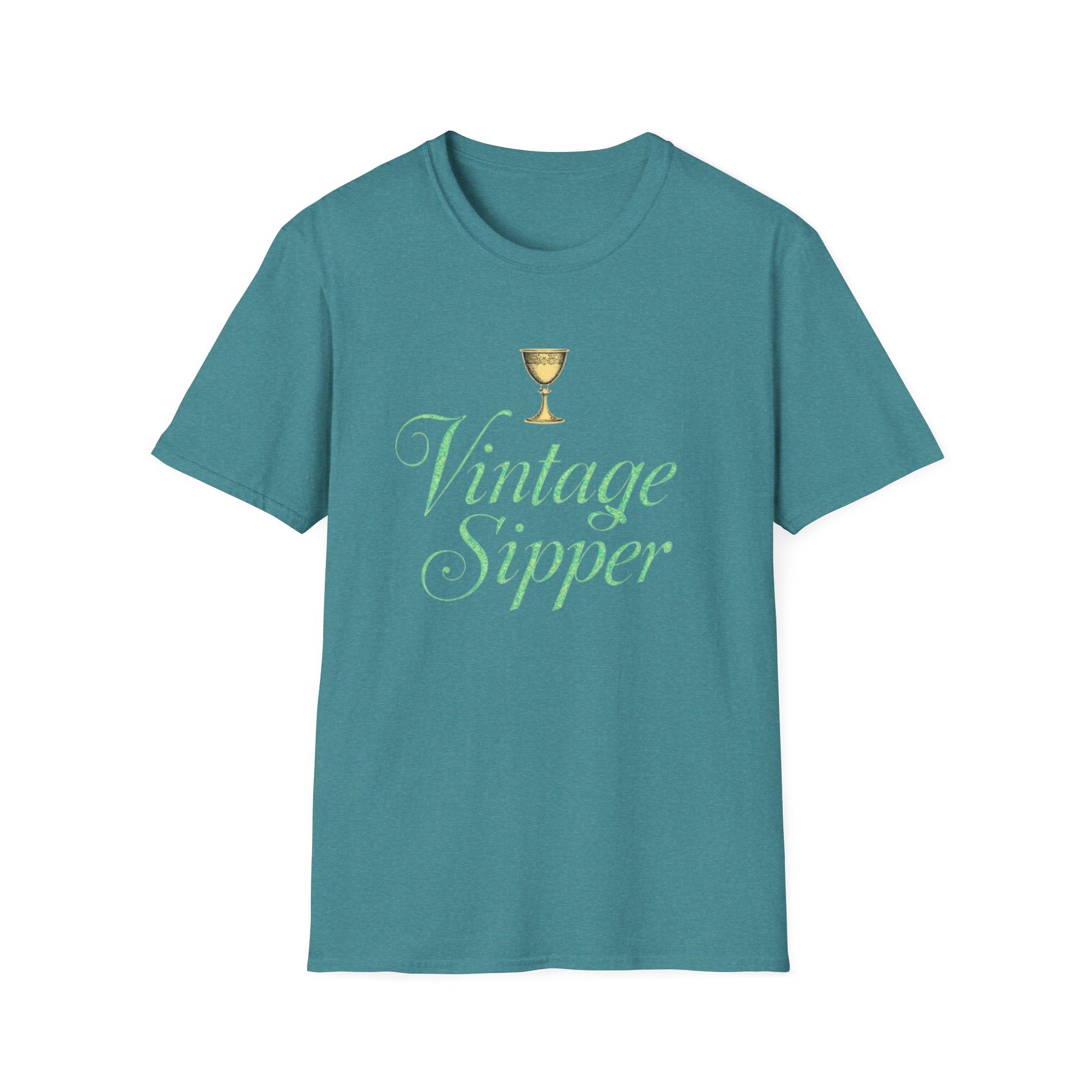 Vintage Sipper Unisex Softstyle T-Shirt, Casual Wear, Gift for Wine Lovers, Bar Night, Vintage Inspired Apparel - Psychonaut Swag