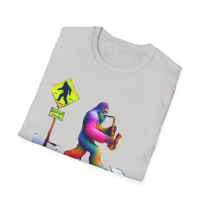 Sax-Squatch, Unisex Softstyle T-Shirt