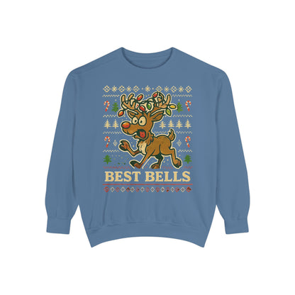 Best Bells Reindeer Sweatshirt Unisex Garment-Dyed Sweatshirt