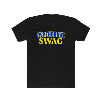 Psychonaut Swag Graphic Tee — Retro Blue & Yellow Psychedelic Shirt