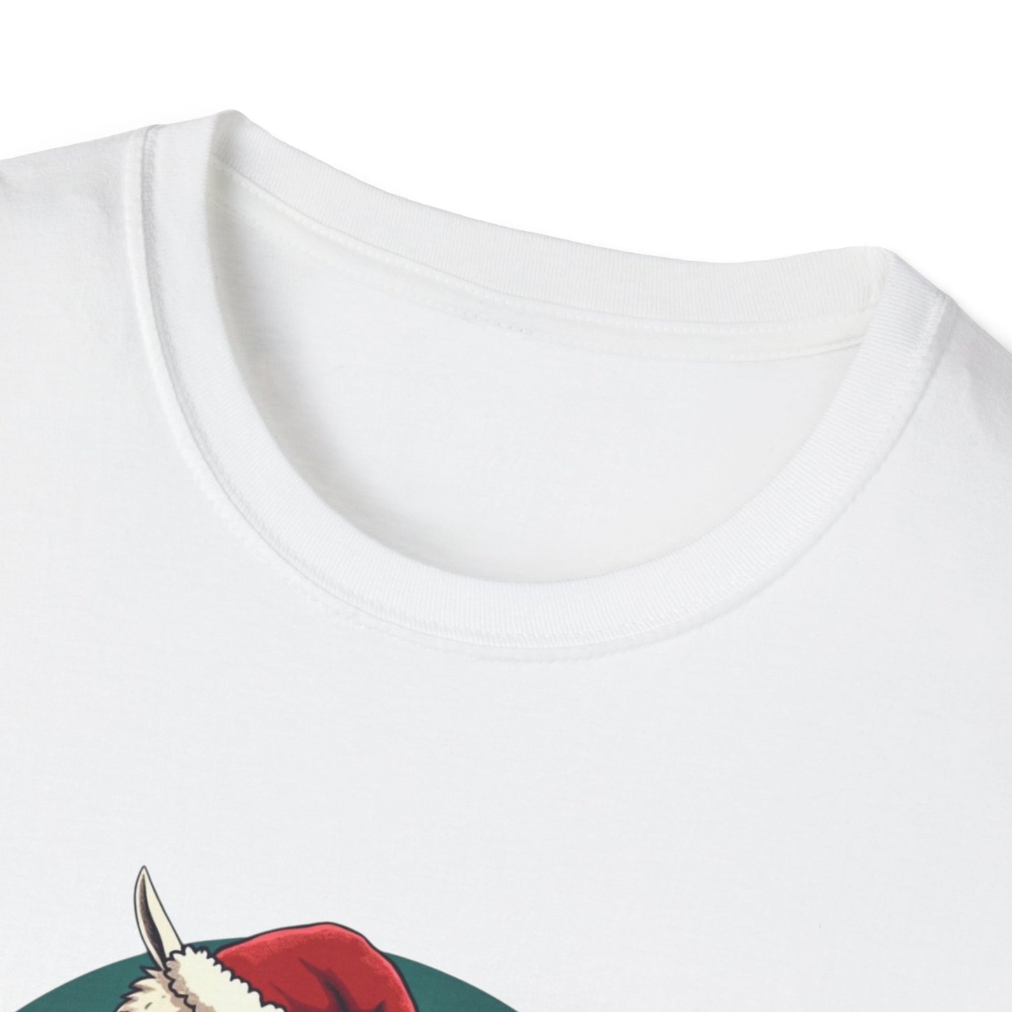 Christmas Llama T-Shirt — Cute Santa Hat Holiday Graphic Tee