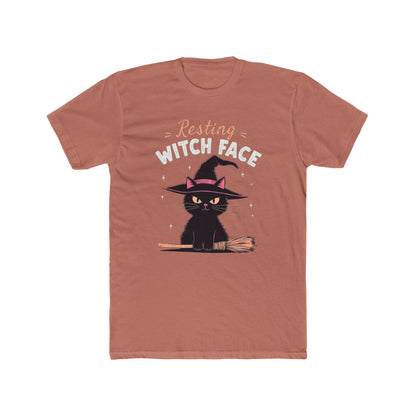 Resting Witch Face Tee - Cute Cat Graphic T-Shirt, Halloween Shirt, Fall Apparel, Unisex Crew Neck, Gift for Cat Lovers