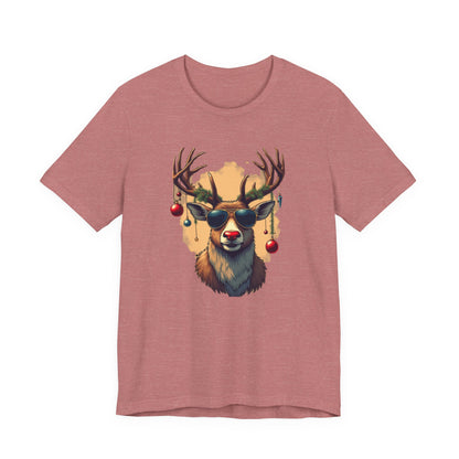 Rudolph the Party Animal, Unisex Jersey Short Sleeve Tee