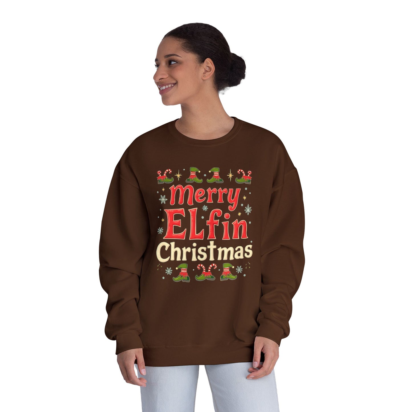 Christmas Elf Unisex Sweatshirt - Merry Elfin Christmas Tee for Elf Fanatics