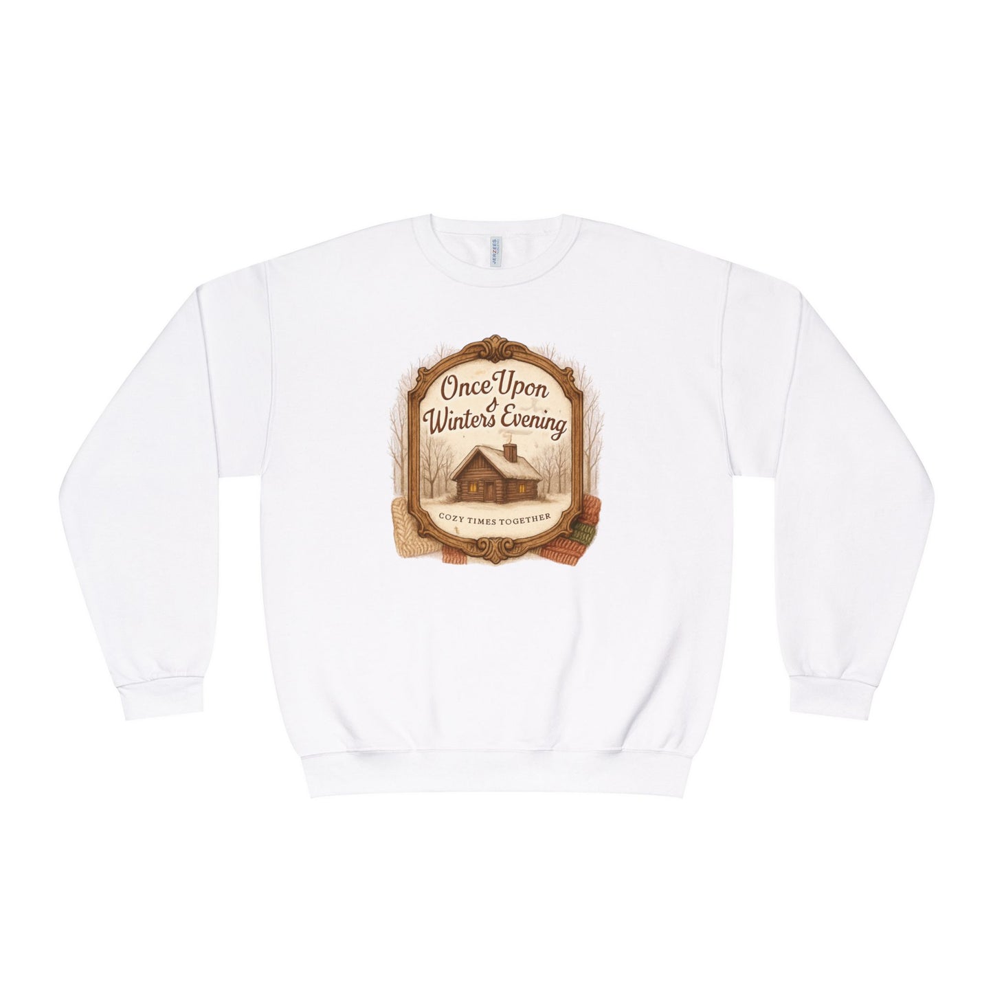 Once Upon a Winter's Cabin, Evening Sweatshirt — Cozy Vintage Holiday Crewneck