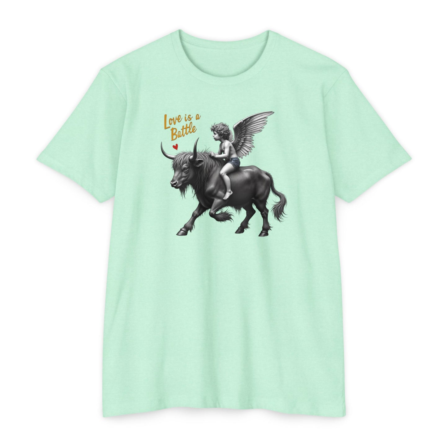 Cupid, Highland Bull Riding Shirt — 'Love Is a Battle'