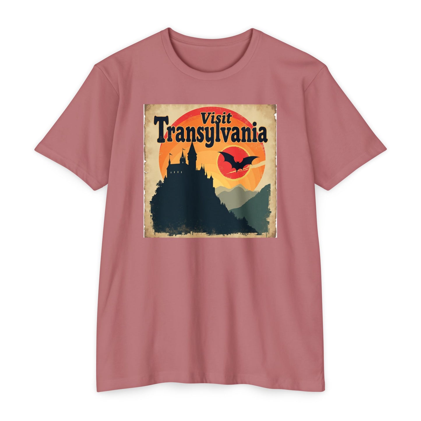Visit Transylvania T-Shirt — Vintage Vampire Castle Halloween Tee