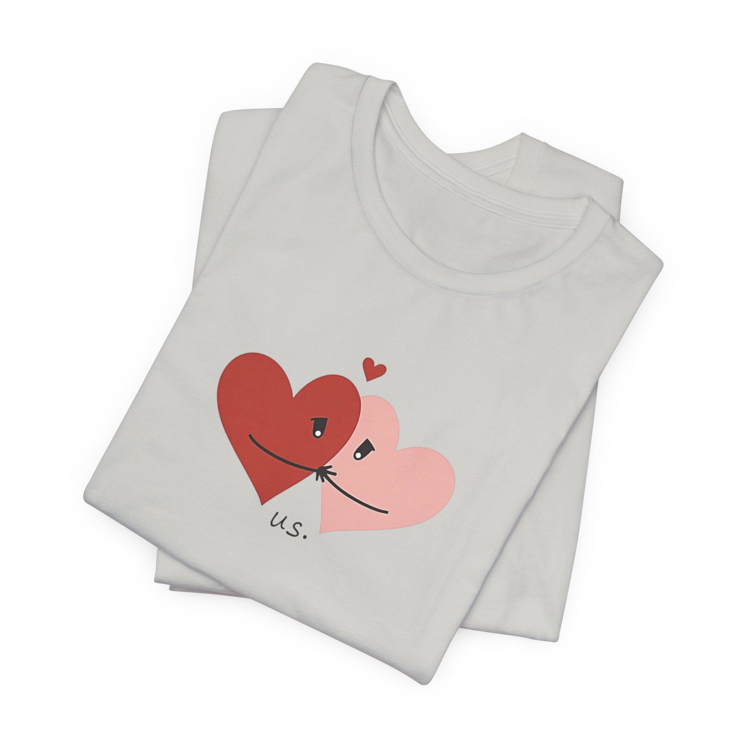 T-Shirt — Cute Kissing Hearts "Us" Valentine Tee