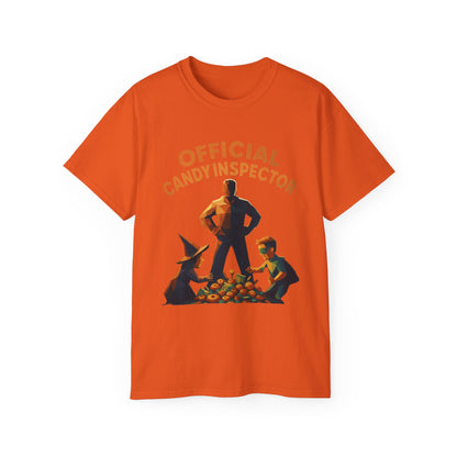 Official Candy Inspector Unisex Ultra Cotton Tee, Funny Gift, Halloween Tee, Party Shirt, Retro Style T-Shirt
