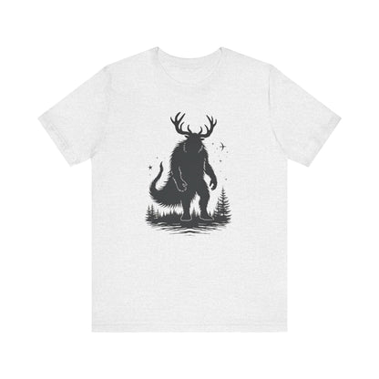 Krampus Squatch T-Shirt — Deer-Antlered Sasquatch Graphic Tee