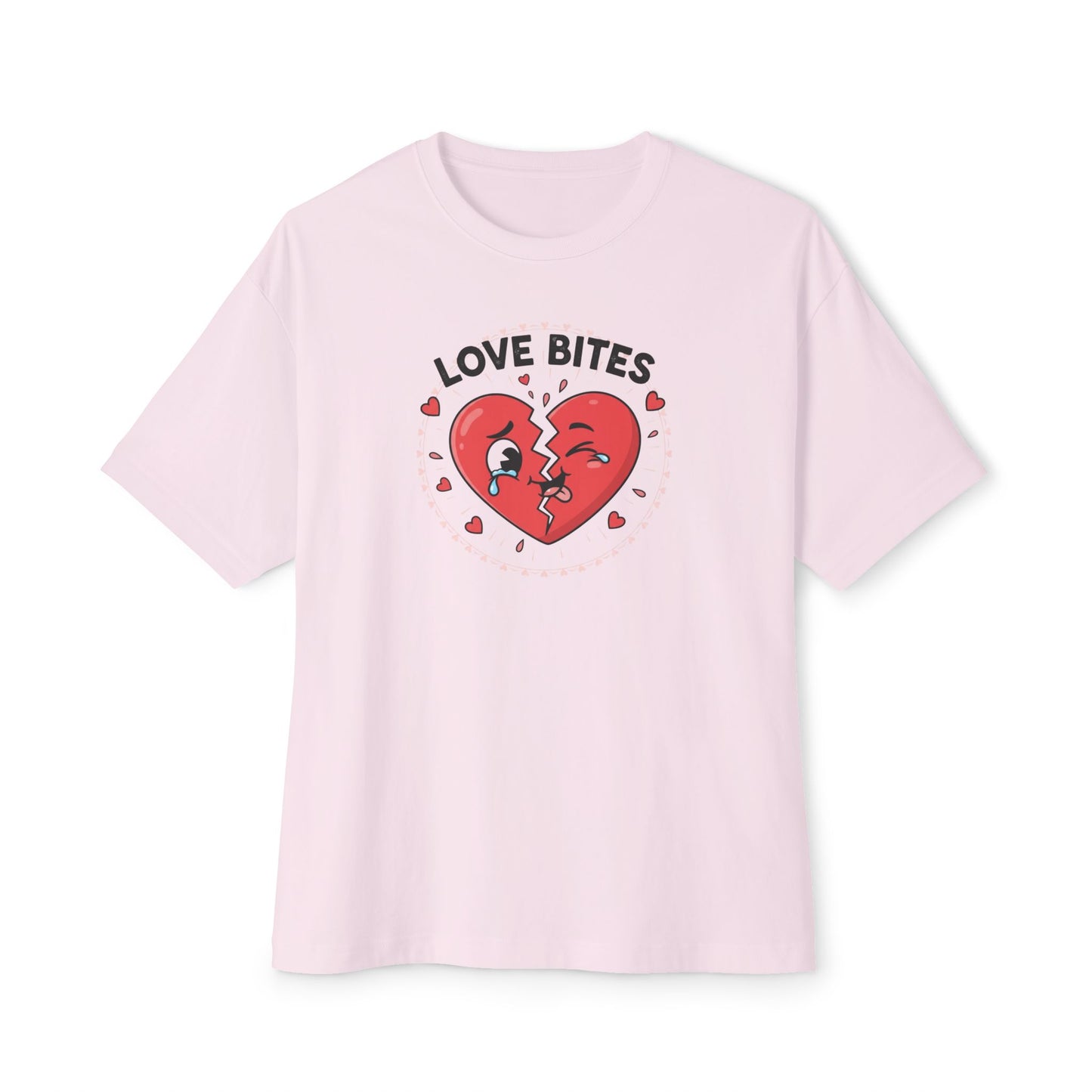 T-Shirt — "Love Bites" Broken Heart Graphic Tee