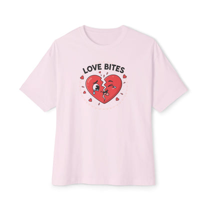T-Shirt — "Love Bites" Broken Heart Graphic Tee