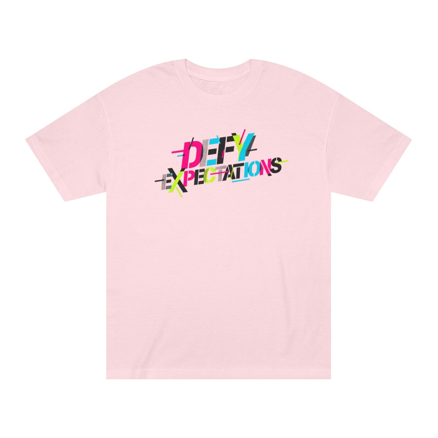 Defy Expectations Tee — Bold Retro Graphic T-Shirt