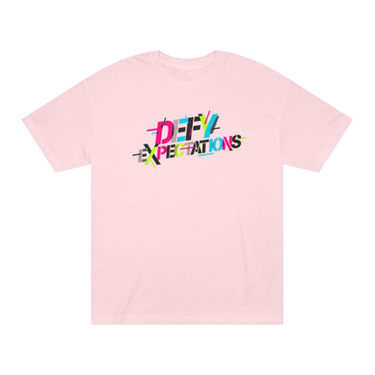 Defy Expectations Tee — Bold Retro Graphic T-Shirt