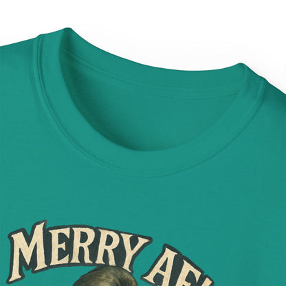 T‑Shirt — 'Merry AF' Vintage Grouchy Elf Christmas Tee