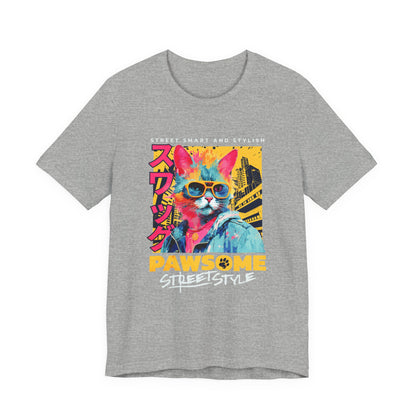 Street Style Cat T-Shirt — Bold Graphic Cat Tee