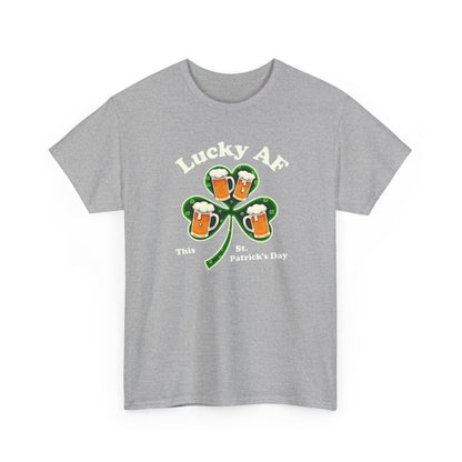 Lucky AF St. Patrick's Day Tee — Shamrock Beer Graphic T-Shirt