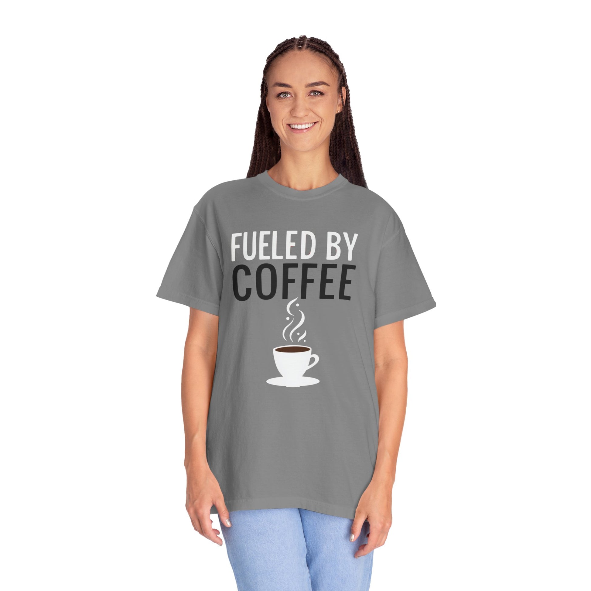 Fueled by Coffee Unisex Garment-Dyed T-Shirt - Psychonaut Swag