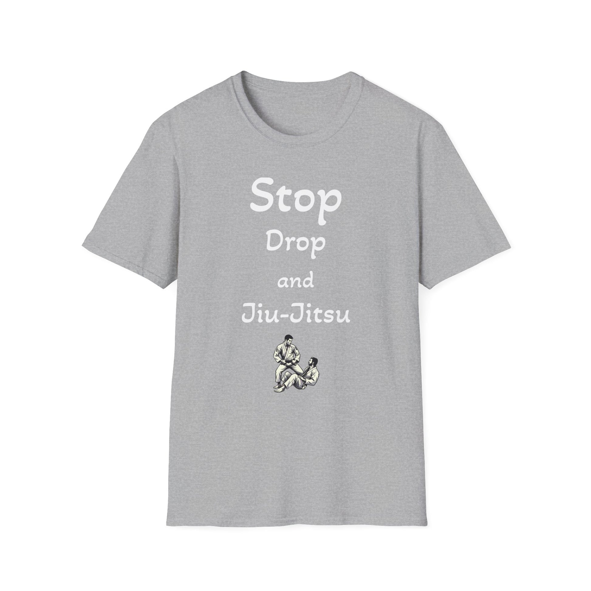 Stop, Drop, and Jiu-Jitsu, Unisex Softstyle T-Shirt - Psychonaut Swag