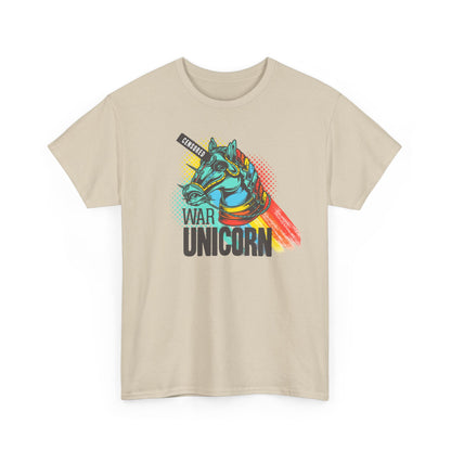 War Unicorn T-Shirt — Retro Neon Unicorn Graphic Tee