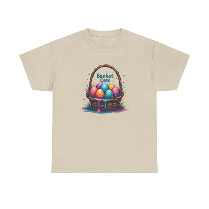 Basket Case, Easter Basket Tee — Colorful Painted Easter Eggs Graphic Shirt