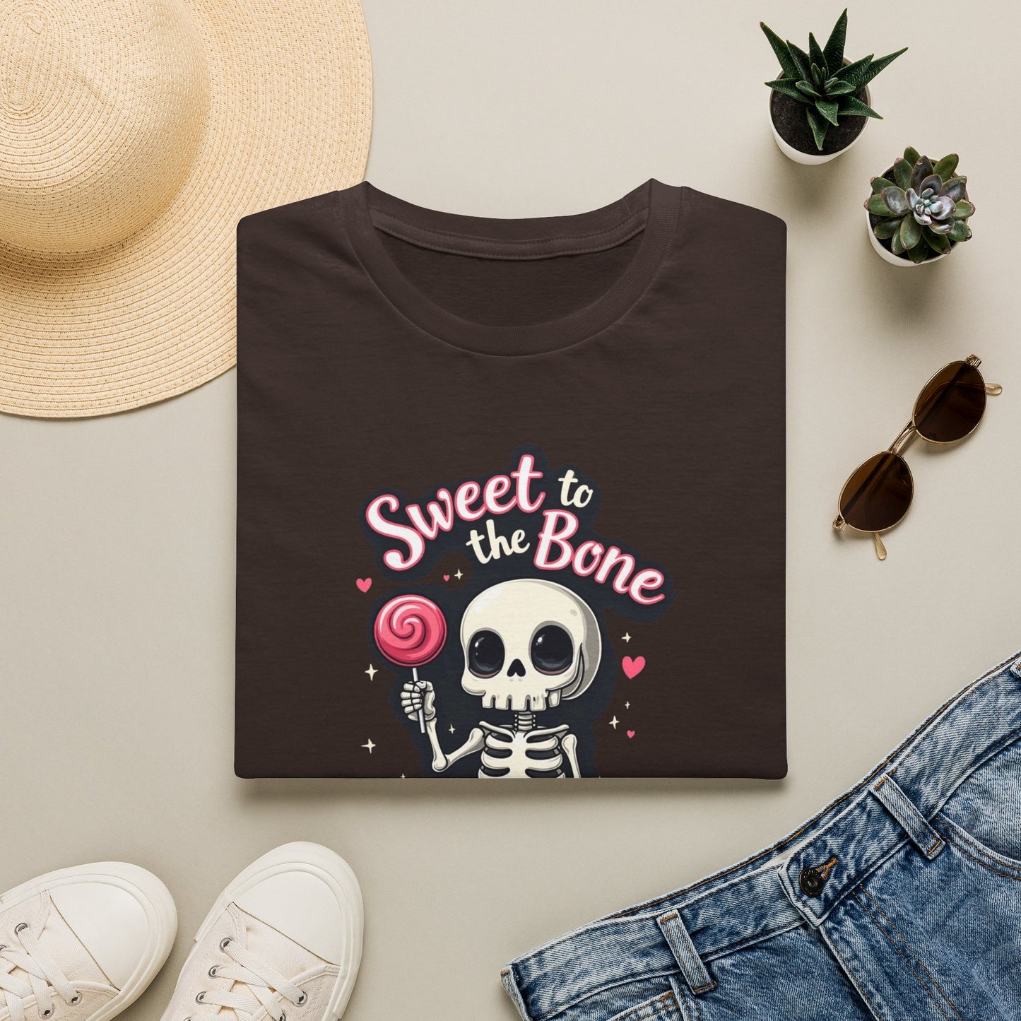 Sweet to the Bone T-Shirt — Cute Skeleton Candy Graphic Tee