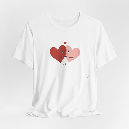 T-Shirt — Cute Kissing Hearts "Us" Valentine Tee