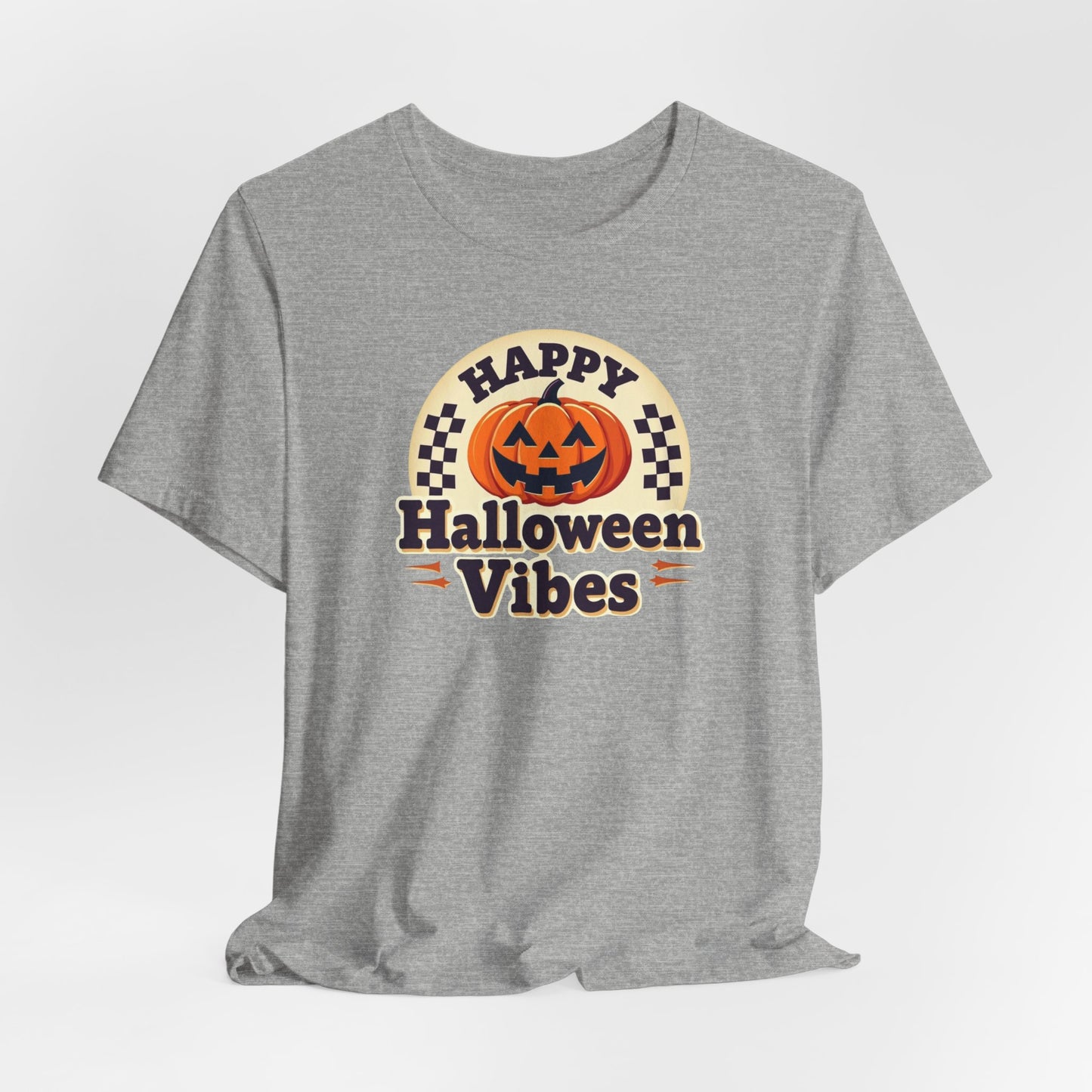 Happy Halloween Vibes Tee — Retro Pumpkin Halloween T-Shirt